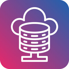 Vector Design Cloud Database Icon Style