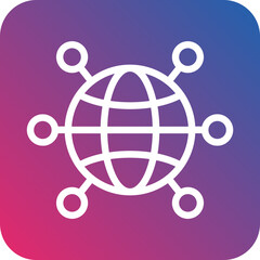 Vector Design Worldwide Network Icon Style