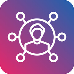 Vector Design User Connection Icon Style