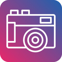 Vector Design Mirrorless Camera Icon Style