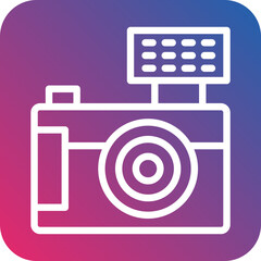 Vector Design Led Camera Icon Style