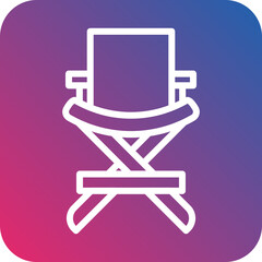 Vector Design Director Chair Icon Style