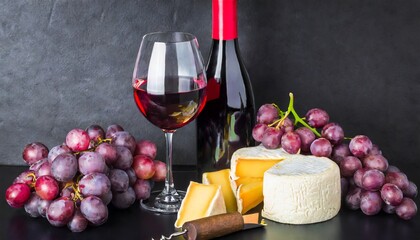red wine and cheese