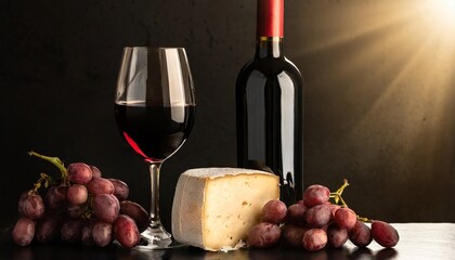 red wine and cheese