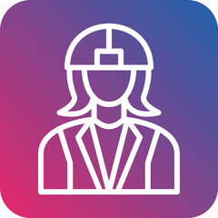 Vector Design Female Engineer Icon Style