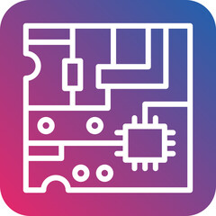 Vector Design Circuit Board Icon Style