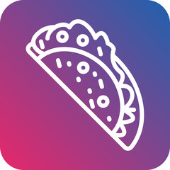 Vector Design Taco Icon Style