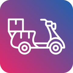 Vector Design Delivery Scooter Icon Style