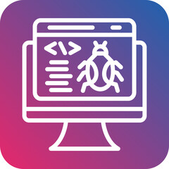 Vector Design Website Bug Icon Style