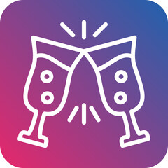 Vector Design Champagne Glass Icon Style