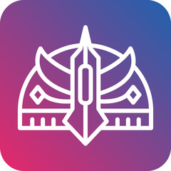 Vector Design Viking Helmet Icon Style