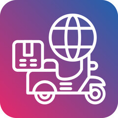 Vector Design International Shipping Icon Style