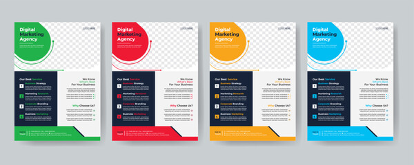 Modern Creative Corporate business, digital marketing agency flyer Brochure design, cover modern layout, annual report, poster, flyer in A4 template