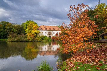 Fototapeta premium Muskau Park view in Bad Muskau Town of Germany