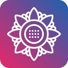Vector Design Sunflower Icon Style