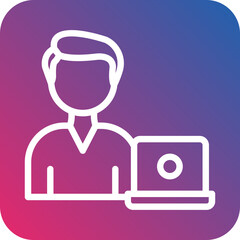 Vector Design Independent Work Icon Style