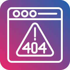 Vector Design Error 404 Icon Style