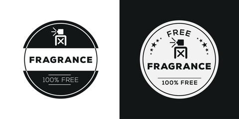 Fototapeta na wymiar (Fragrance free) label sign, vector illustration.