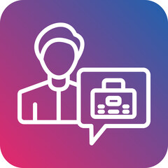 Vector Design Job Seeker Male Icon Style