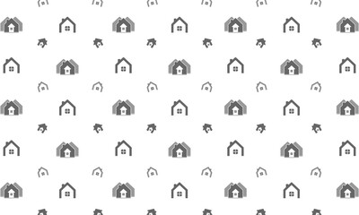 Simple house building symbol for background design vector