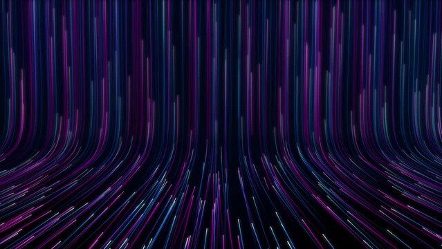 digital studio stage grid data Data Stream Tunnel into communication technology Digital background Light lines Big data visualization. space travel, music performance. animation. stage visual. 3D 4K