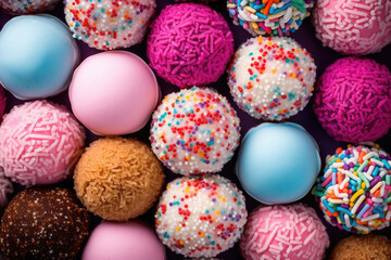 Fototapeta na wymiar Assorted ice cream balls background