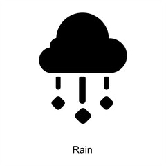 Rain and weather icon concept