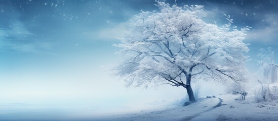 Fototapeta na wymiar Enchanting winter beckoning a stroll