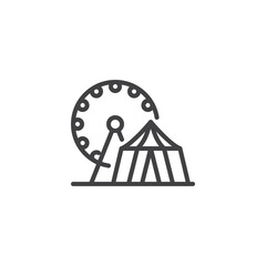 Amusement Park line icon