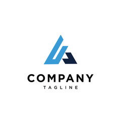 Letter U A logo icon vector template.eps