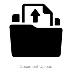 Document Upload and Folder icon concept