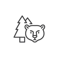 Wildlife animals line icon