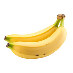 Ripe Bananas in a Row Isolated PNG