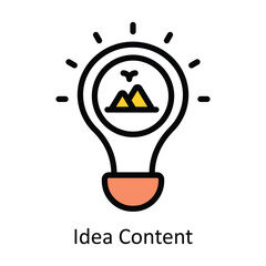 Idea Content vector Filled outline Design illustration. Symbol on White background EPS 10 File 