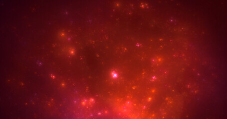 3D rendering abstract multicolor fractal light background