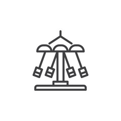 Amusement Park Carousel line icon