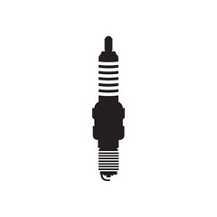 the spark plug icon is black vector