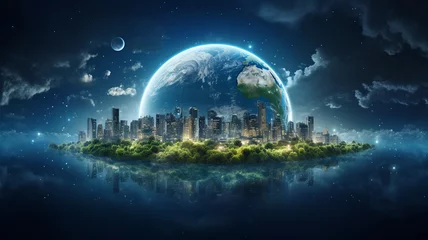 Foto op Canvas World environment and earth day concept with globe. nature and eco friendly environment. © sema_srinouljan
