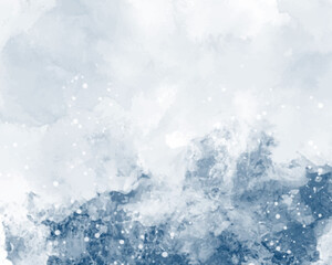 Fototapeta premium Abstract splashed watercolor background. Design for your cover, date, postcard, banner, logo.