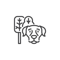 Dog Park line icon