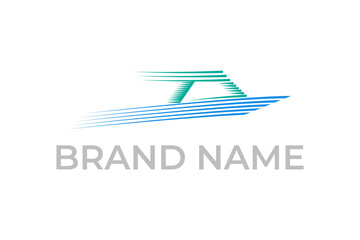 Boat logo design, abstract boat logo, monoline boat design, yacht logo design, yacht design