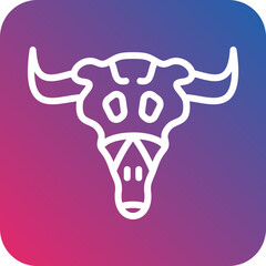 Bull Skull Icon Style