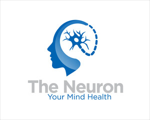 neuron head care logo for medical and health consult