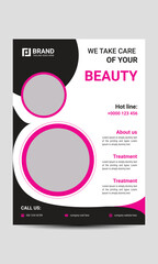 Modern beauty flyer template design