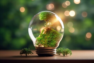 Eco-friendly energy using sustainable methods. Generative AI