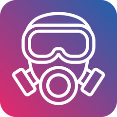 Gas Mask Icon Style