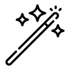 magic wand Line Icon