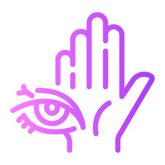 hand reading Line Gradient Icon