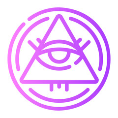 illuminati Line Gradient Icon