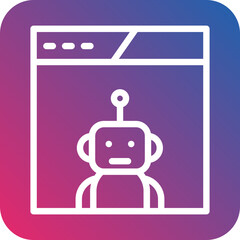 Robot Assistant Icon Style